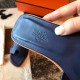 Hermes Oran Slide Sandals In Deep Blue Epsom Calfskin