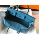 Hermes Blue Jean Clemence Birkin 30cm Bag