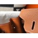 Hermes Brown Clemence Birkin 30cm Bag