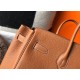 Hermes Brown Clemence Birkin 30cm Bag