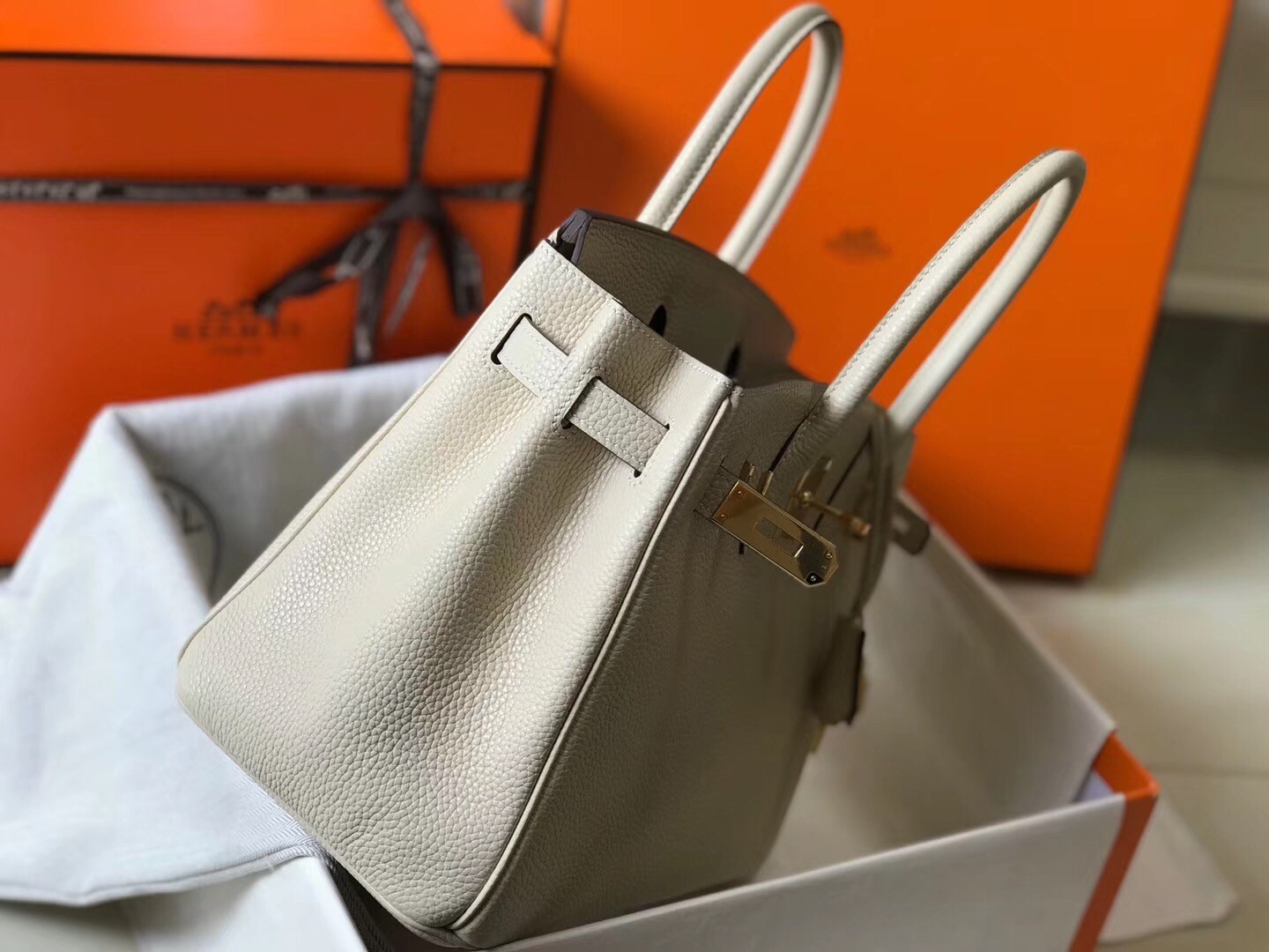 Hermes Beton Clemence Birkin 30cm Bag