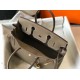 Hermes Taupe Clemence Birkin 30cm Bag