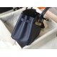 Hermes Navy Blue Clemence Birkin 30cm Bag