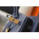 Hermes Navy Blue Clemence Birkin 30cm Bag