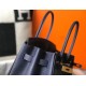 Hermes Navy Blue Clemence Birkin 30cm Bag