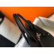 Hermes Noir Clemence Birkin 30cm Bag