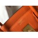 Hermes Orange Clemence Birkin 30cm Bag