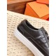 Hermes Women's Deep Sneakers in Black Leather