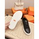 Hermes Women's Deep Sneakers in Black Leather
