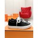 Hermes Women's Day Sneakers in Black Leather