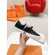Hermes Women's Day Sneakers in Black Leather