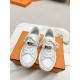 Hermes Women's Day Sneakers in White Leather