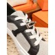 Hermes Women's Day Sneakers in H Canvas with Black Leather