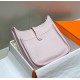 Hermes Evelyne III 29 Bag in Mauve Pale Clemence Leather