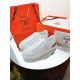 Hermes Men's Get Sneakers in White Calfskin