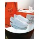Hermes Men's Get Sneakers in White Calfskin