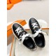 Hermes Men's Day Sneakers in Black Leather
