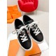 Hermes Men's Day Sneakers in Black Leather