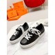 Hermes Men's Day Sneakers in Black Leather