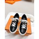 Hermes Men's Day Sneakers in Black Leather
