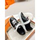 Hermes Men's Day Sneakers in Black Leather