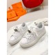 Hermes Men's Day Sneakers in White Leather