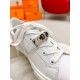 Hermes Men's Day Sneakers in White Leather