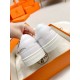 Hermes Men's Day Sneakers in White Leather