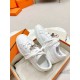 Hermes Men's Day Sneakers in White Leather