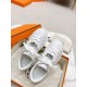 Hermes Men's Day Sneakers in White Leather