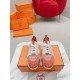 Hermes Men's Depart Sneakers in Orange Gradient Knit