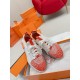 Hermes Men's Depart Sneakers in Orange Gradient Knit