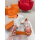 Hermes Men's Depart Sneakers in Orange Gradient Knit