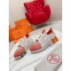 Hermes Men's Depart Sneakers in Orange Gradient Knit