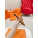 Hermes Esmee Mules in Brown Calfskin