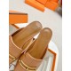 Hermes Esmee Mules in Brown Calfskin