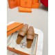 Hermes Esmee Mules in Brown Calfskin