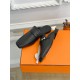 Hermes Groupie Mules in Black Calfskin