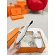Hermes Esmee Mules in White Calfskin
