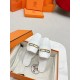 Hermes Esmee Mules in White Calfskin