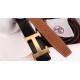 Hermes H Belt Buckle & Brown Clemence 32 MM Strap