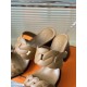 Hermes Gaby Sandals 60mm in Brown Nappa Leather