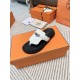 Hermes Empire Sandals in White Calfskin