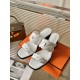 Hermes Gaby Sandals 60mm in White Nappa Leather