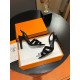 Hermes Heden 80 Sandals in Black Suede Leather