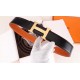 Hermes H Belt Buckle & Orange 32mm Clemence Strap