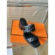 Hermes Gaby Sandals 60mm in Black Nappa Leather