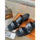 Hermes Gaby Sandals 60mm in Black Nappa Leather