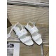 Hermes Grace Sandals in White Nappa Leather