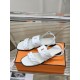 Hermes Grace Sandals in White Nappa Leather